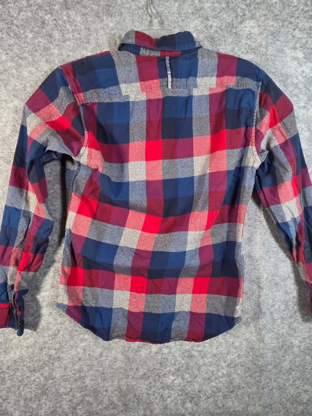 Banana Republic Luxe Flannel Shirt Men S Red Blue Plaid Old Money Preppy